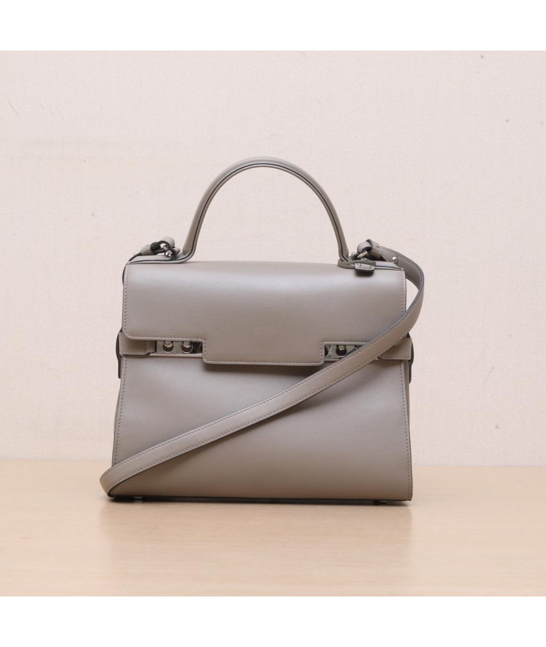 DELVAUX Серая кожаная сумка через плечо, фото 3