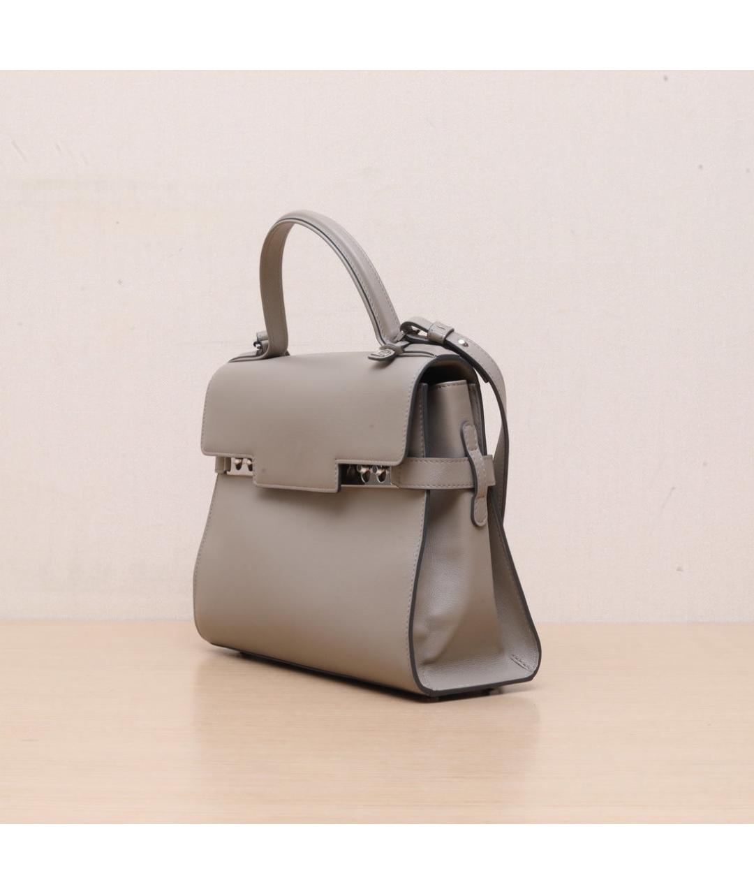 DELVAUX Серая кожаная сумка через плечо, фото 4