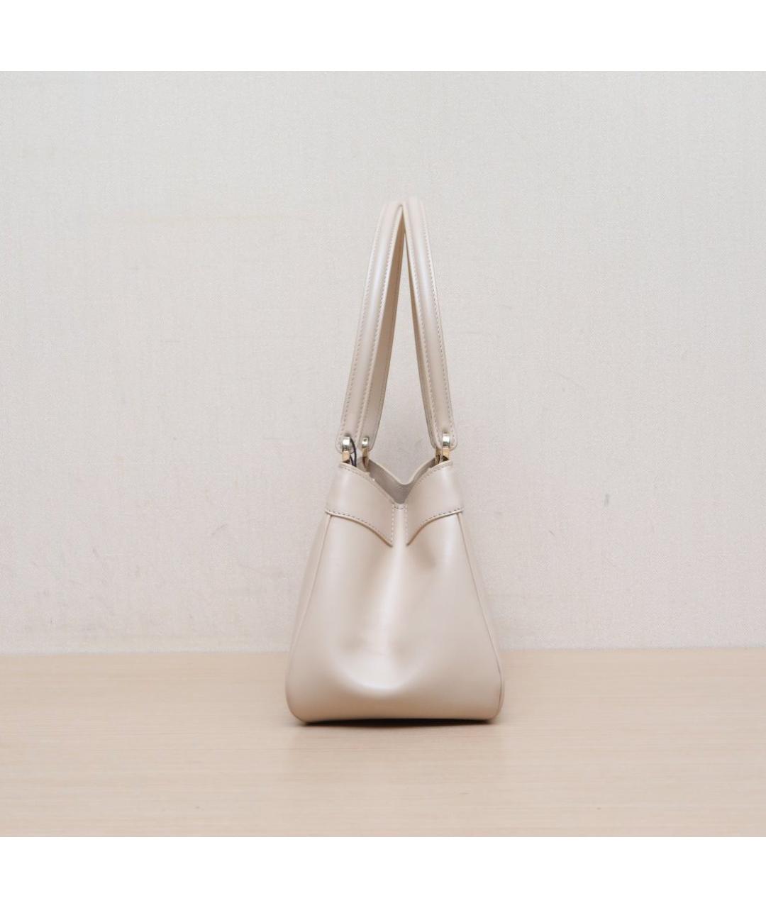 CHRISTIAN DIOR Бежевая кожаная сумка через плечо, фото 5