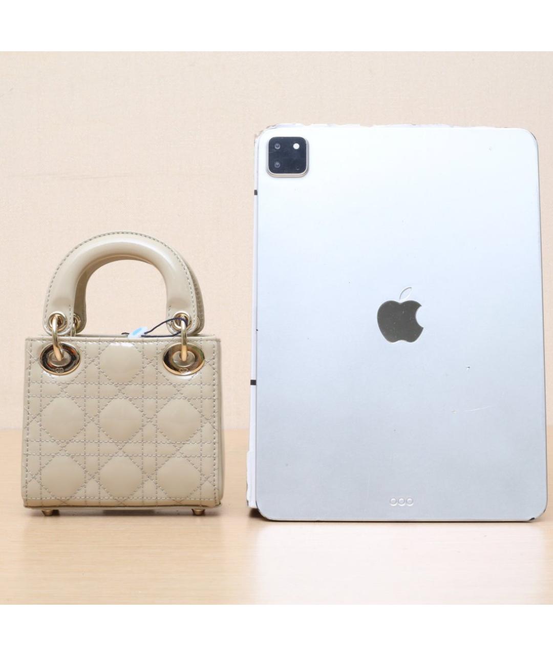 CHRISTIAN DIOR Бежевая кожаная сумка через плечо, фото 7