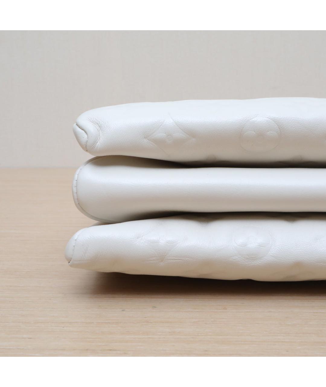 LOUIS VUITTON Белая кожаная сумка через плечо, фото 9