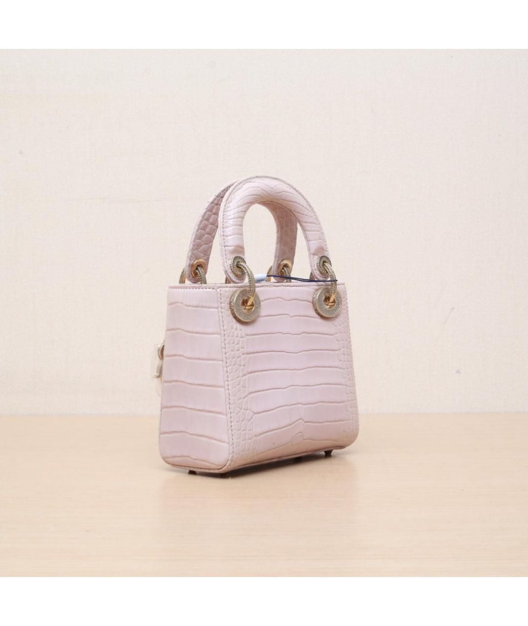 CHRISTIAN DIOR Розовая кожаная сумка через плечо, фото 6