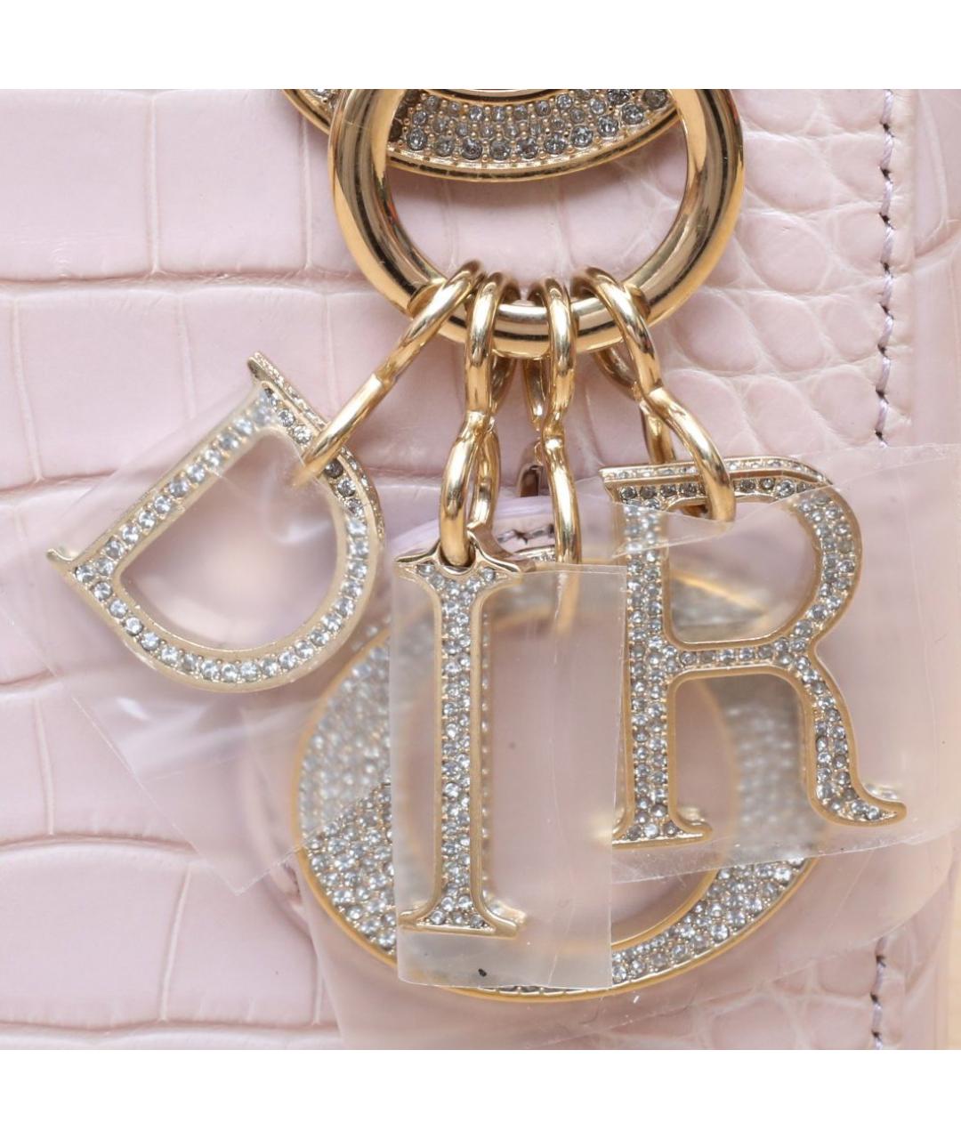 CHRISTIAN DIOR Розовая кожаная сумка через плечо, фото 8