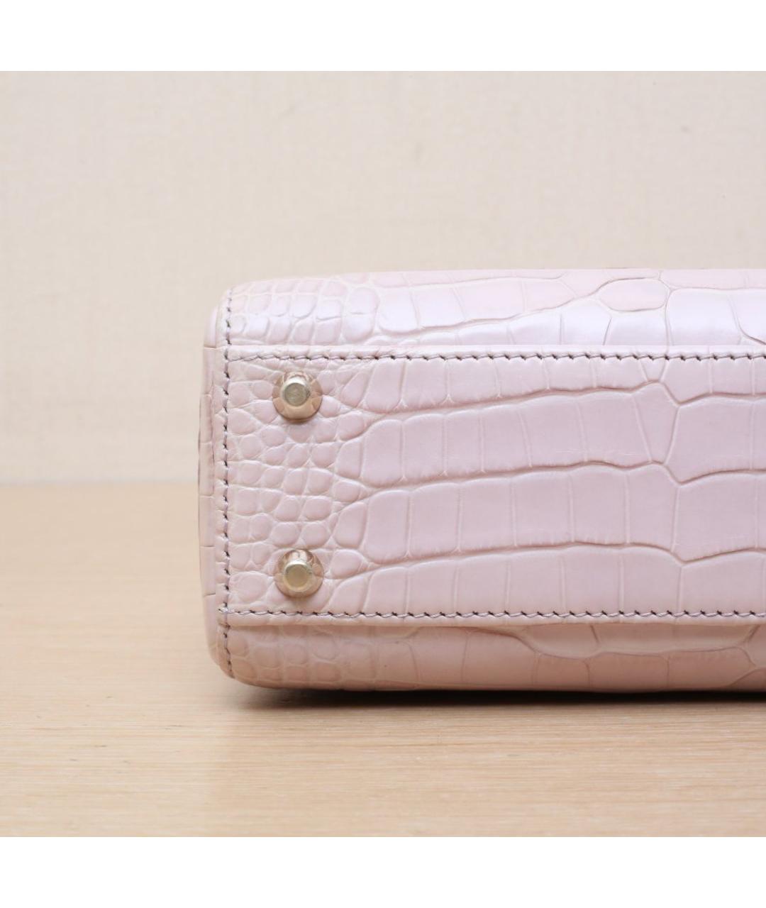 CHRISTIAN DIOR Розовая кожаная сумка через плечо, фото 9