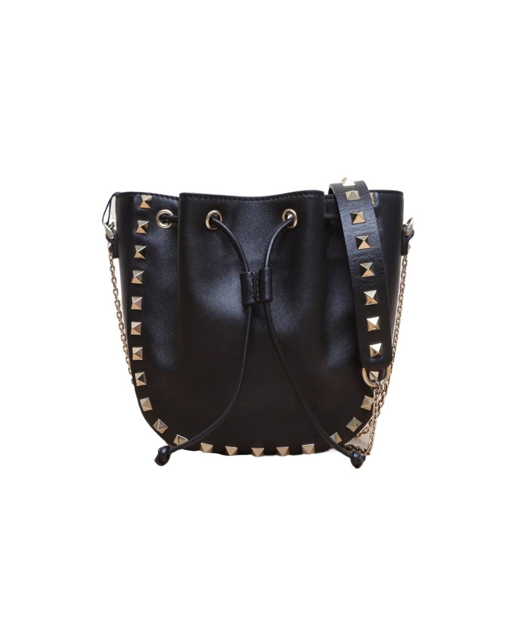 VALENTINO Черная кожаная сумка через плечо, фото 1