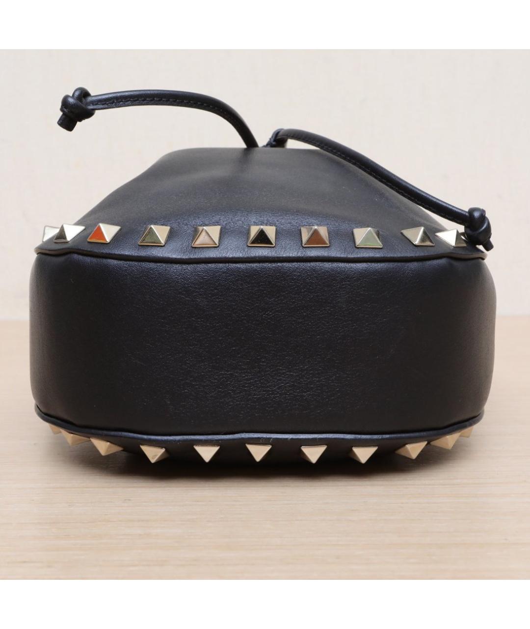 VALENTINO Черная кожаная сумка через плечо, фото 9