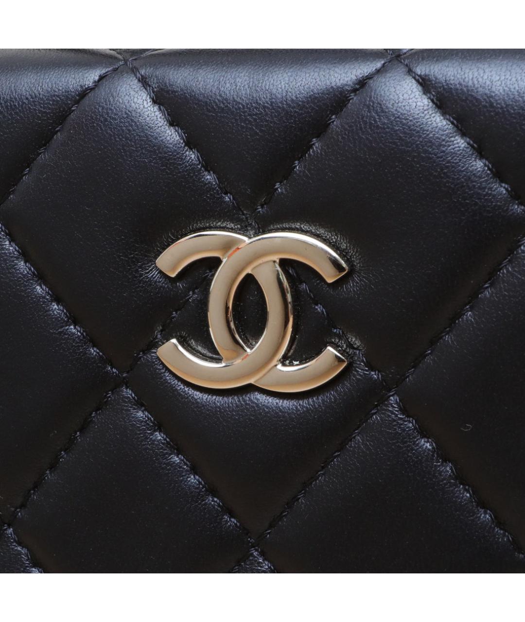 CHANEL Черная кожаная сумка через плечо, фото 8