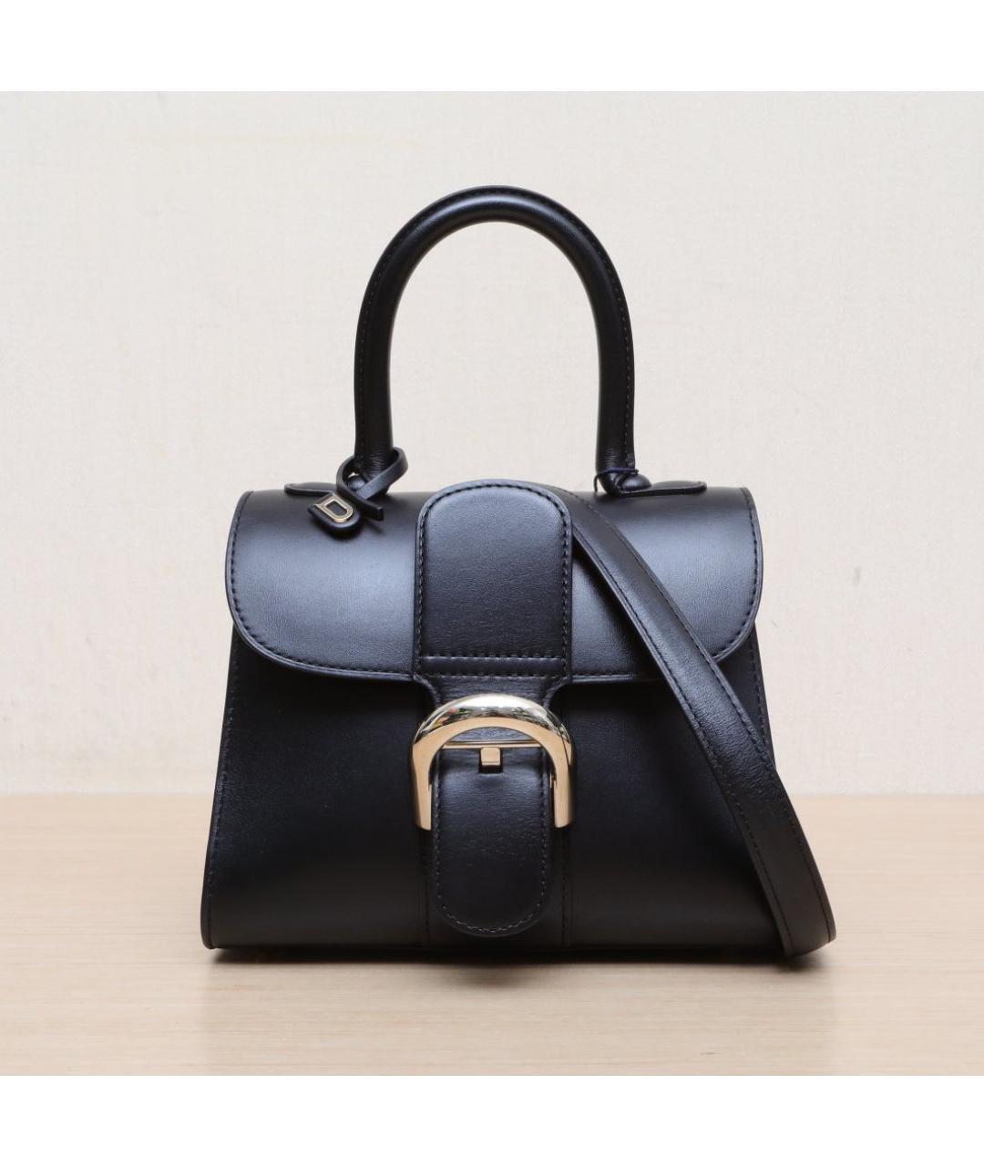 DELVAUX Черная кожаная сумка через плечо, фото 3