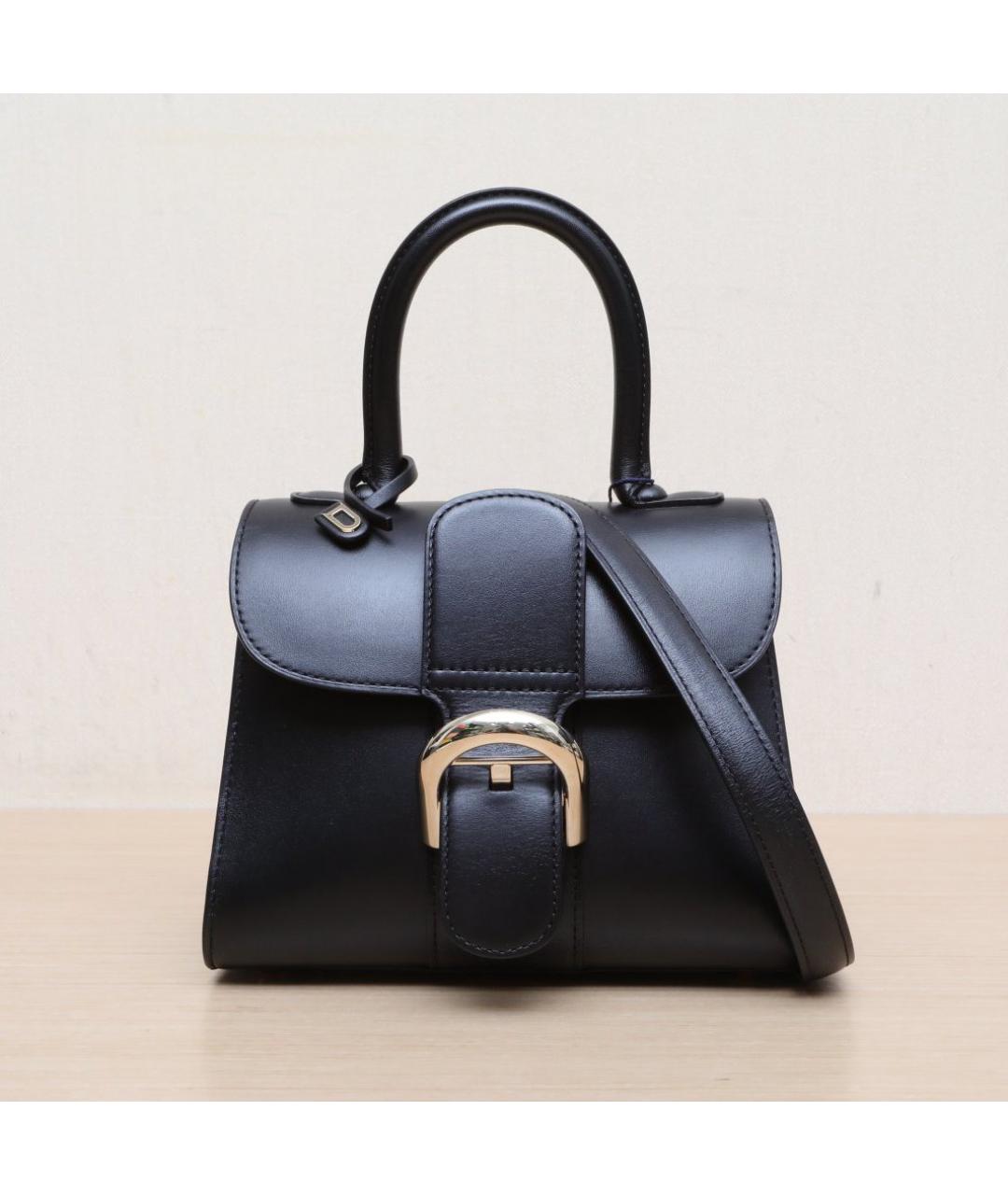 DELVAUX Черная кожаная сумка через плечо, фото 2