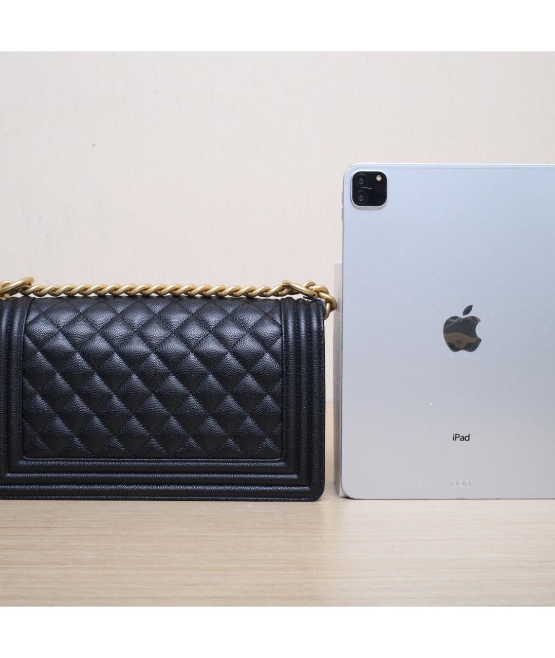 CHANEL Черная кожаная сумка через плечо, фото 7