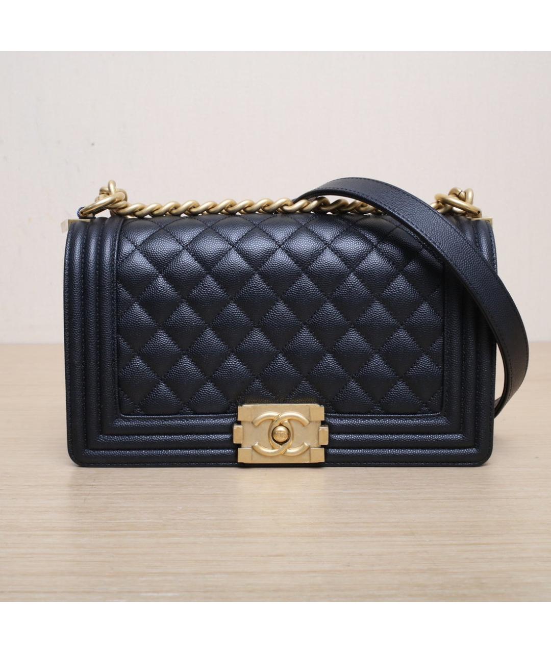 CHANEL Черная кожаная сумка через плечо, фото 3