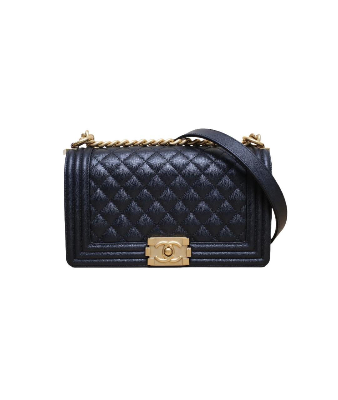 CHANEL Черная кожаная сумка через плечо, фото 1