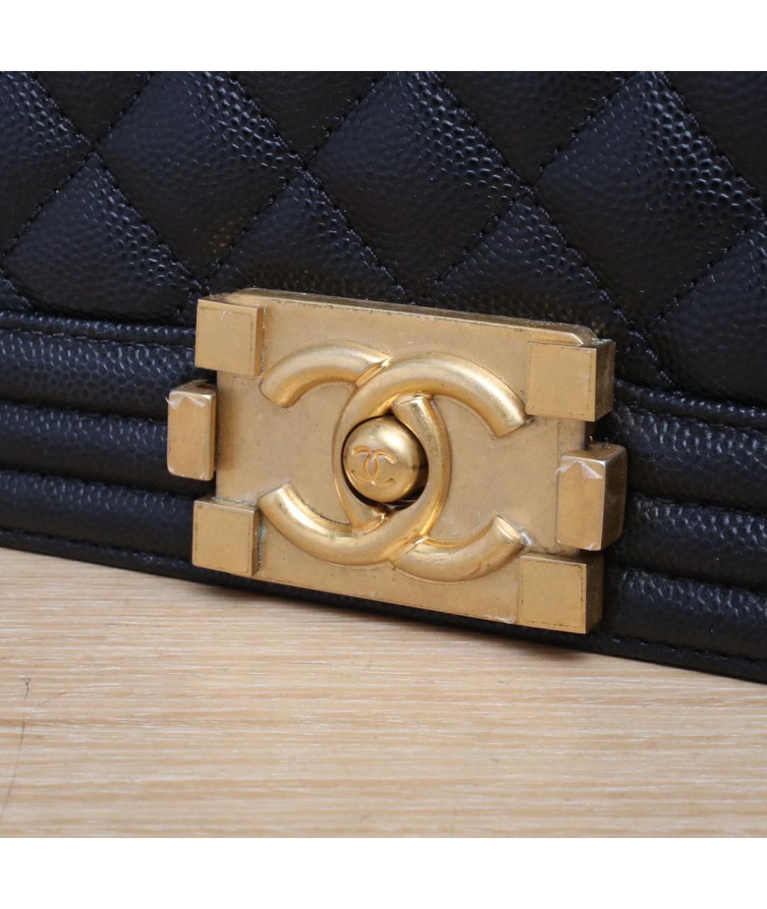 CHANEL Черная кожаная сумка через плечо, фото 8