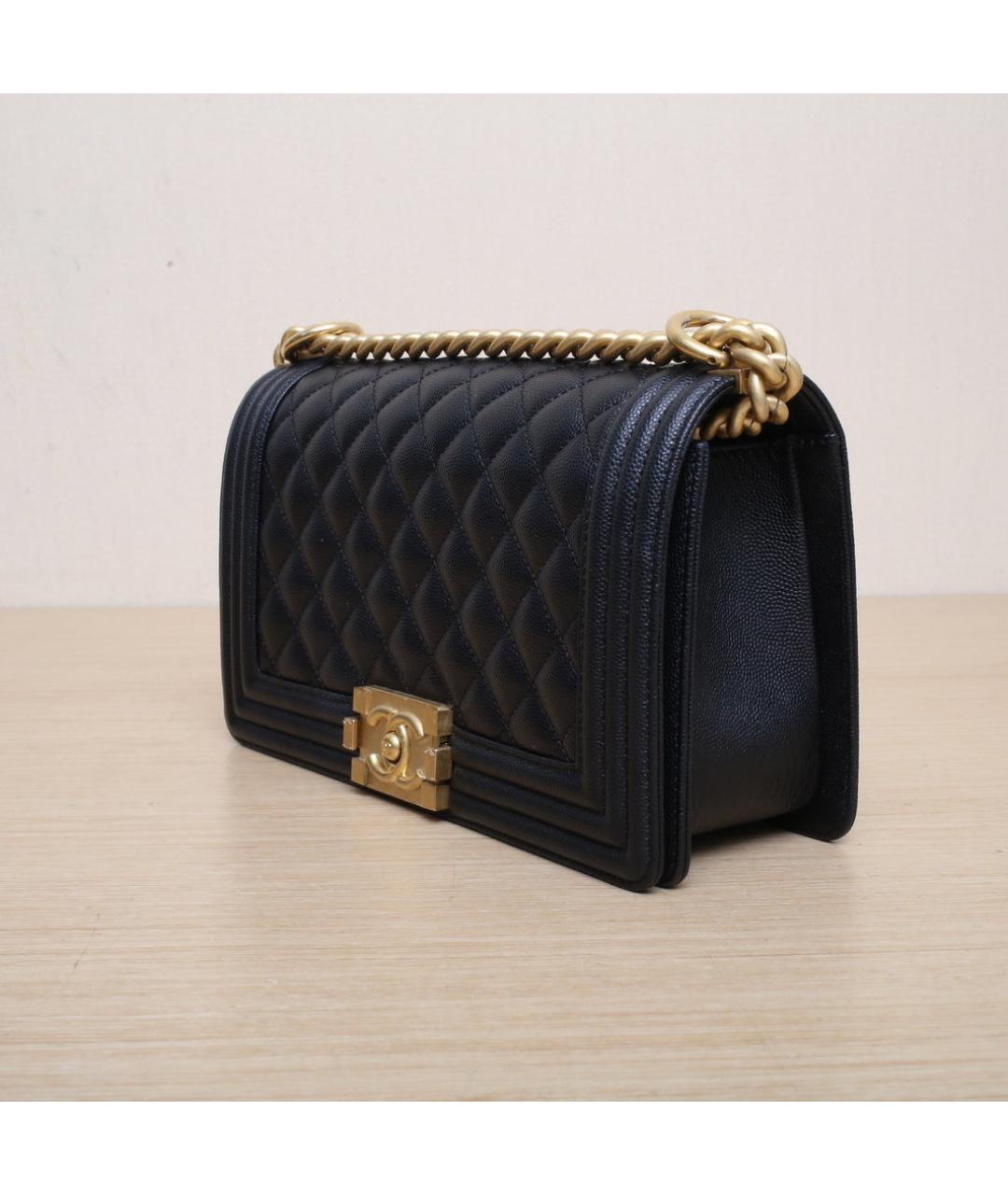 CHANEL Черная кожаная сумка через плечо, фото 4