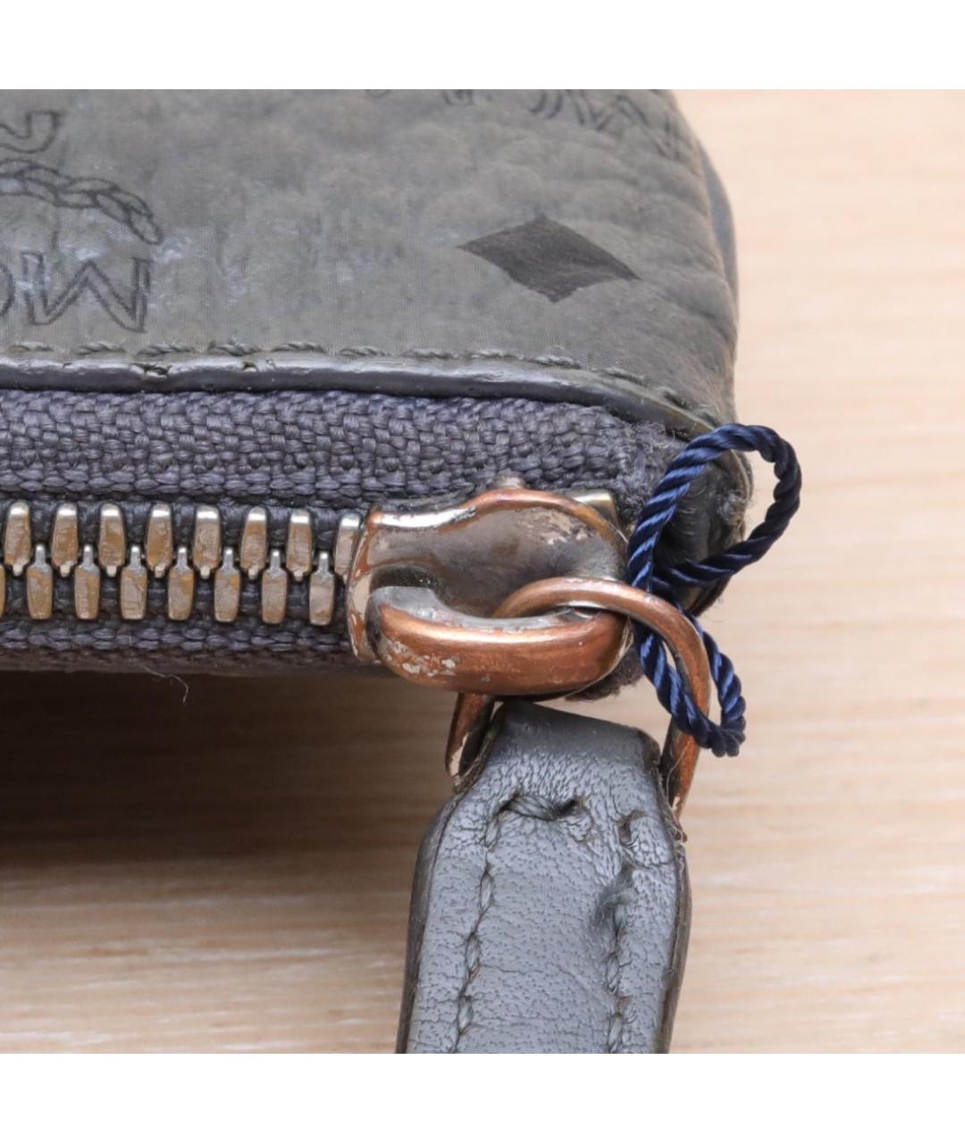 MCM Серая кожаная сумка через плечо, фото 8