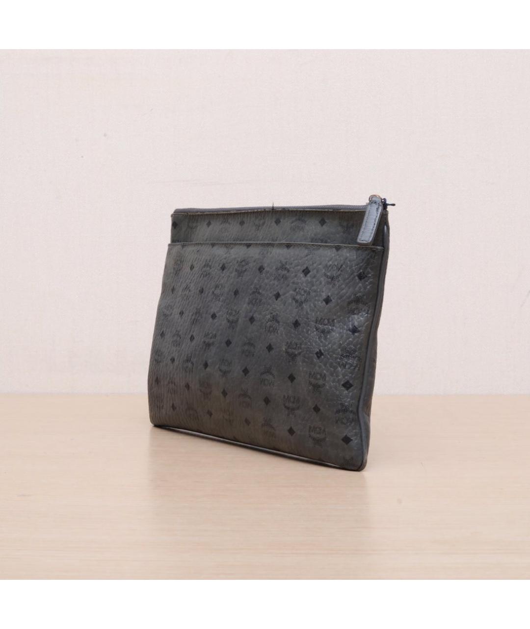 MCM Серая кожаная сумка через плечо, фото 4
