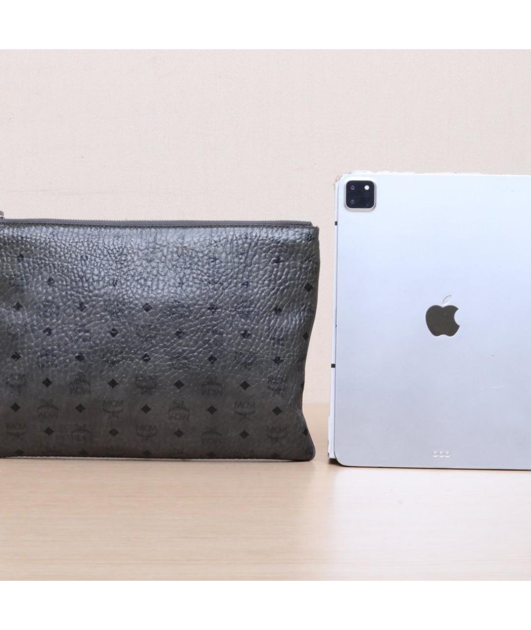 MCM Серая кожаная сумка через плечо, фото 7