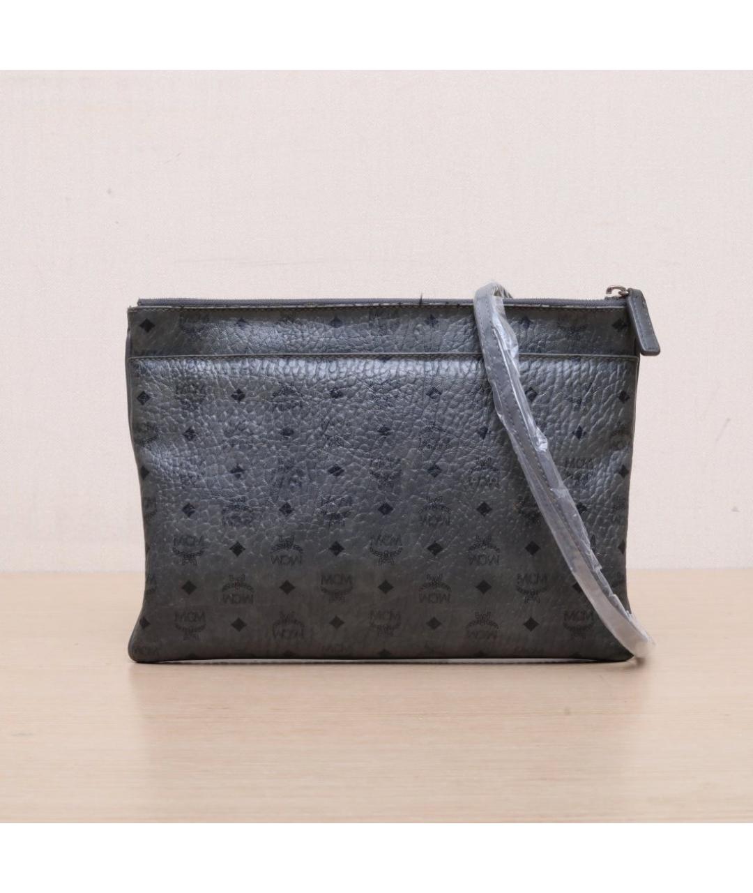 MCM Серая кожаная сумка через плечо, фото 3