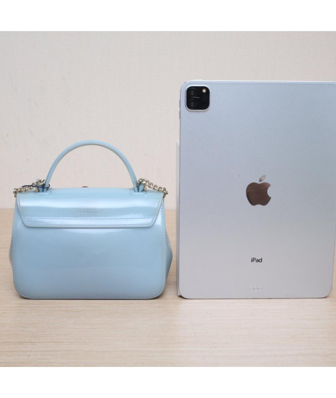 FURLA Голубая кожаная сумка через плечо, фото 7