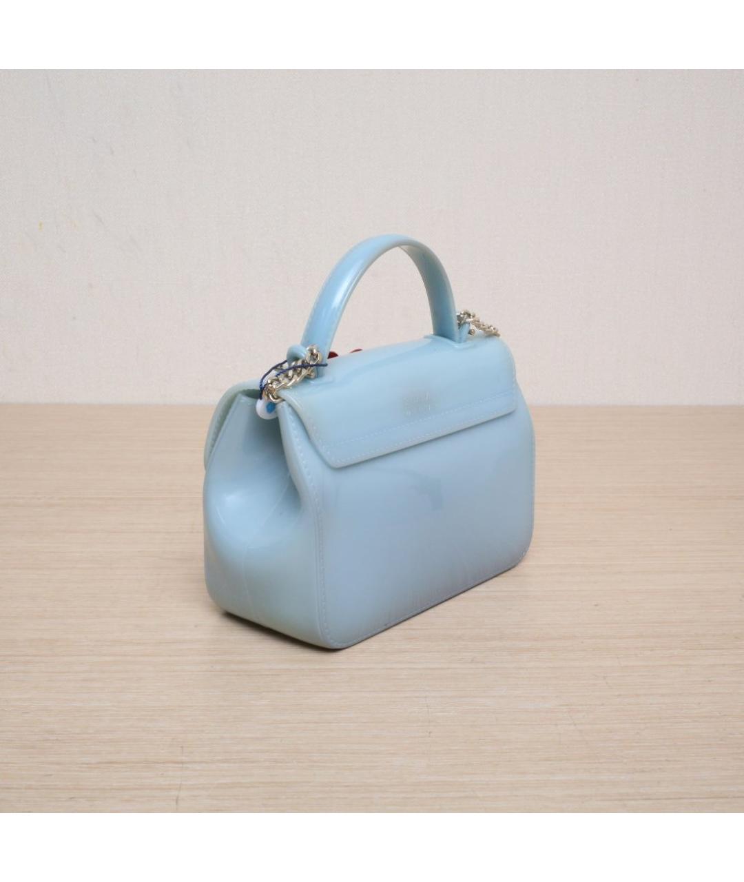 FURLA Голубая кожаная сумка через плечо, фото 6