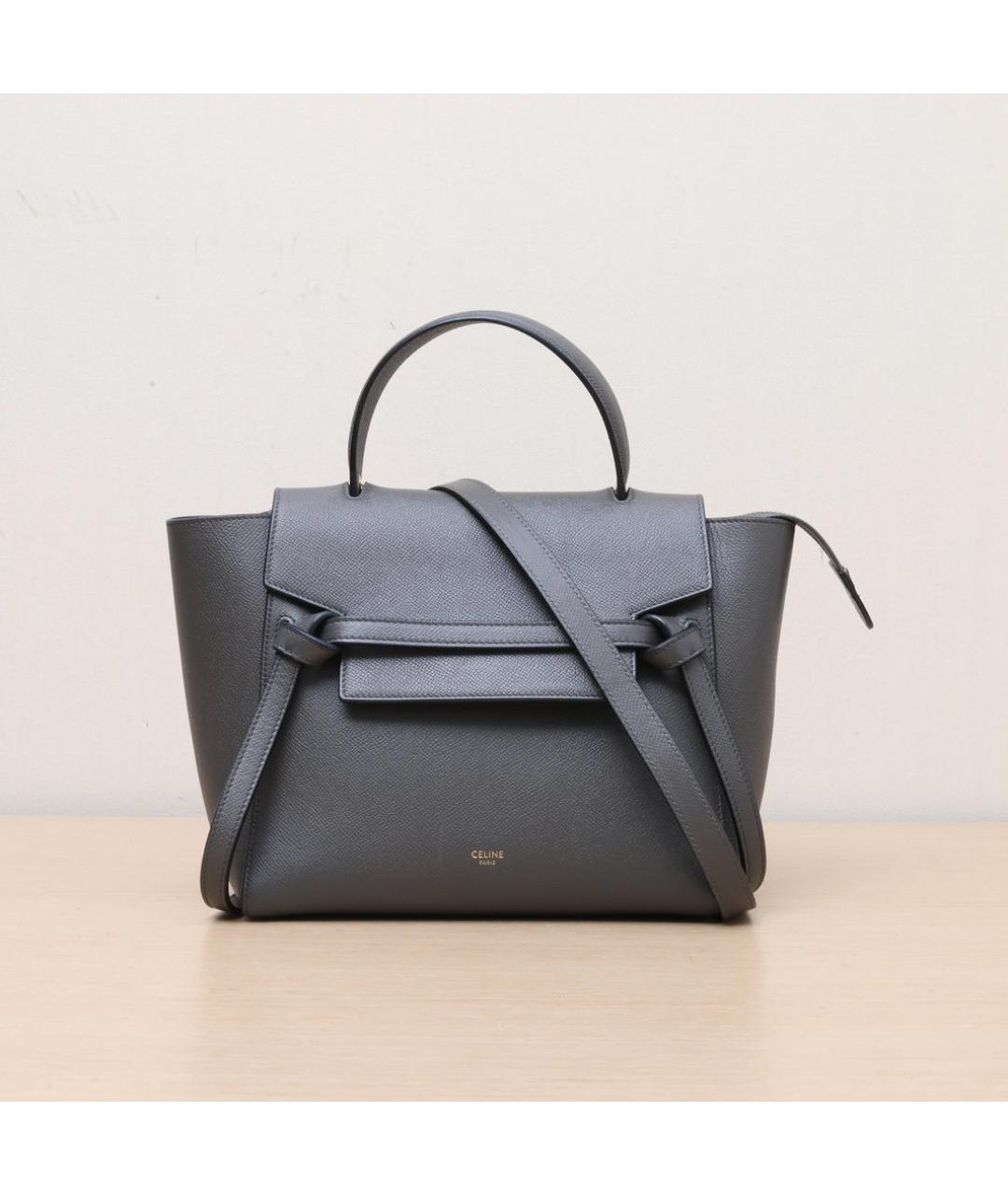 CELINE Серая кожаная сумка через плечо, фото 3