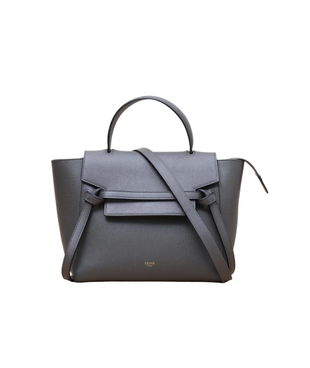 CELINE Серая кожаная сумка через плечо, фото 1