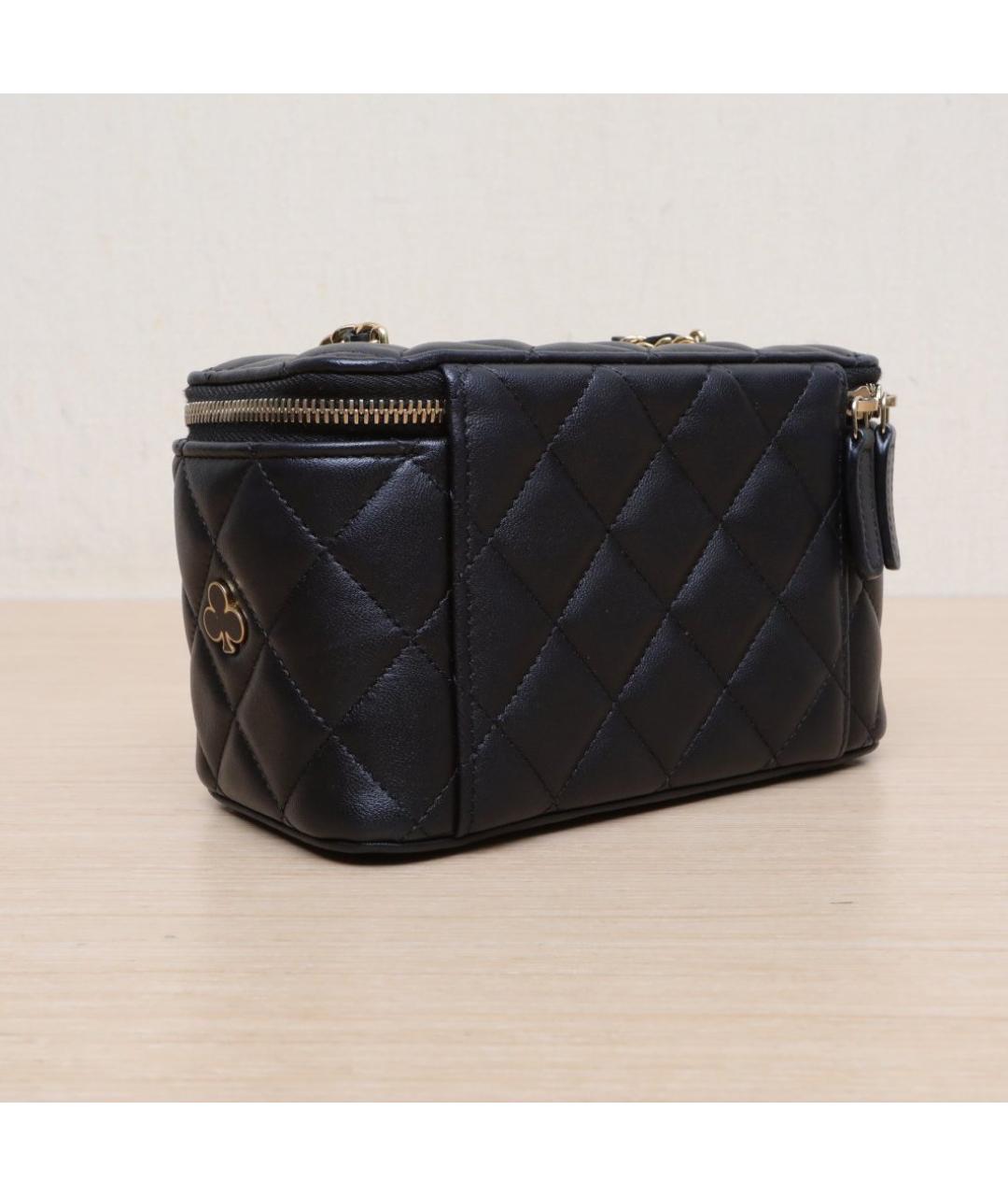 CHANEL Черная кожаная сумка через плечо, фото 6