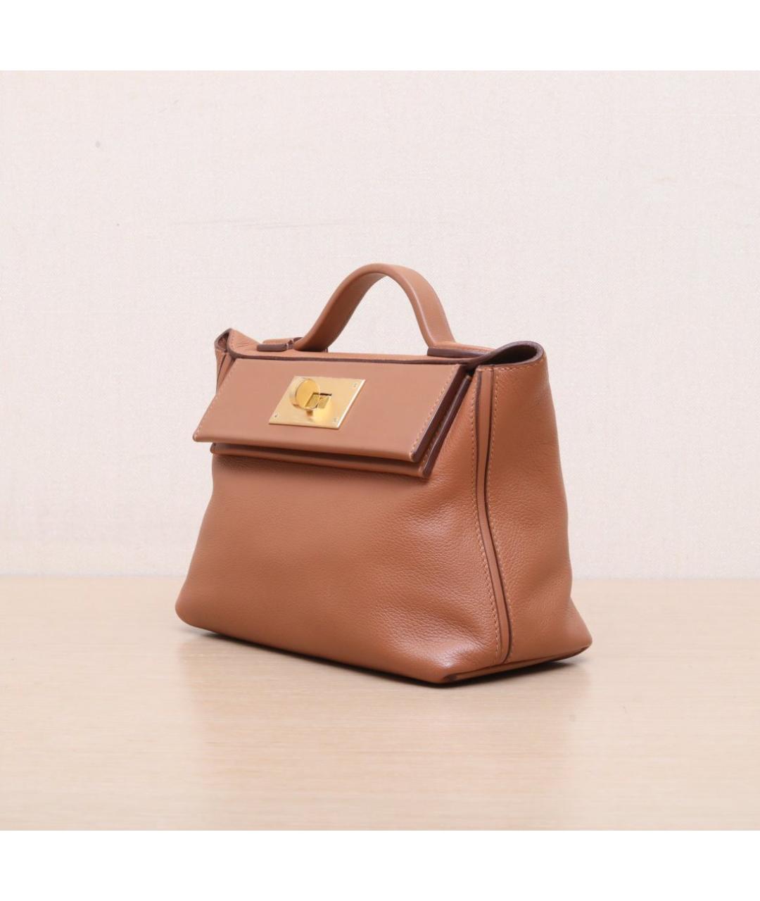 HERMES Коричневая кожаная сумка через плечо, фото 4