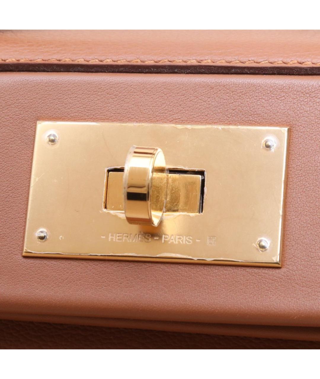 HERMES Коричневая кожаная сумка через плечо, фото 8