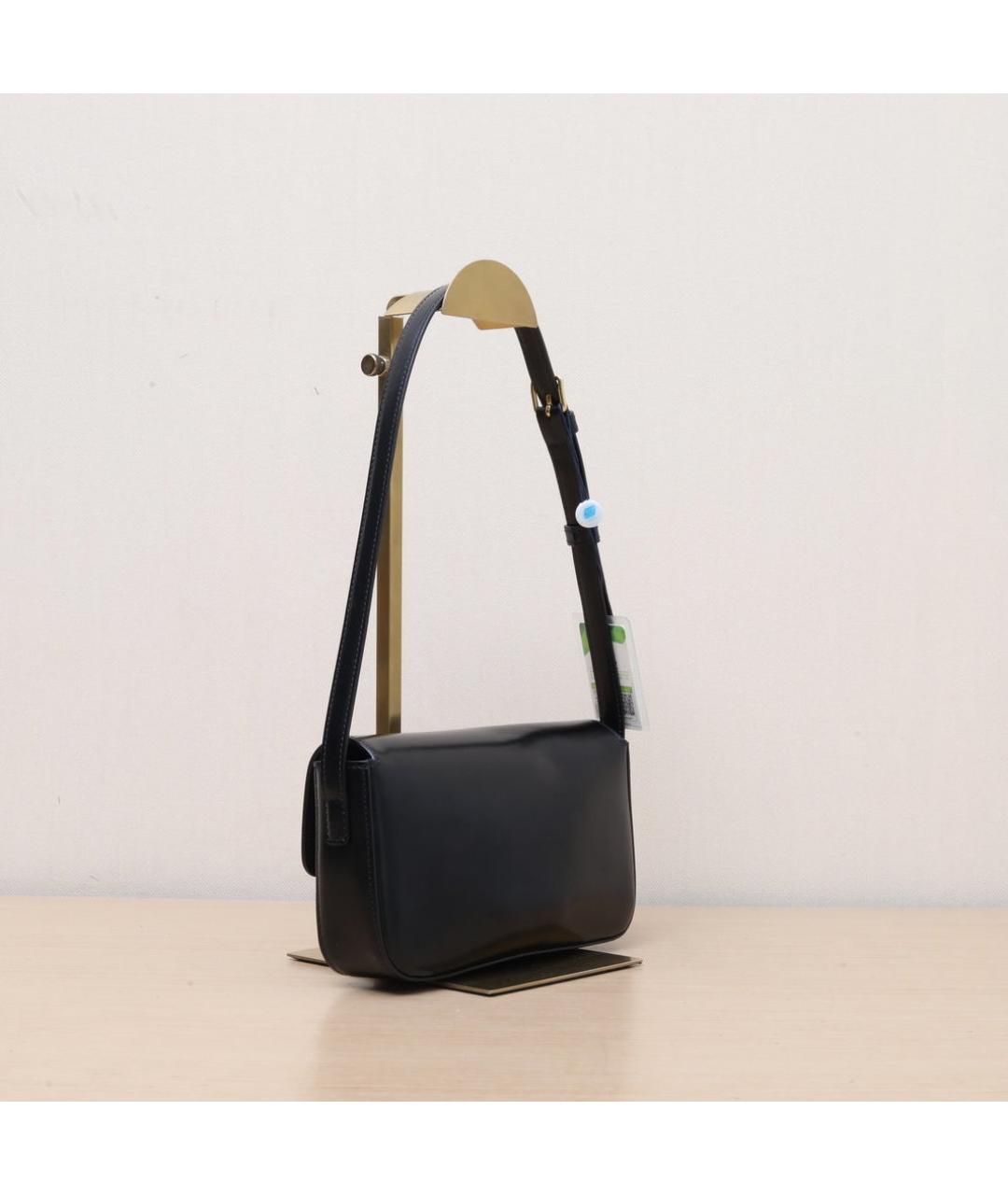 CELINE Черная кожаная сумка через плечо, фото 6