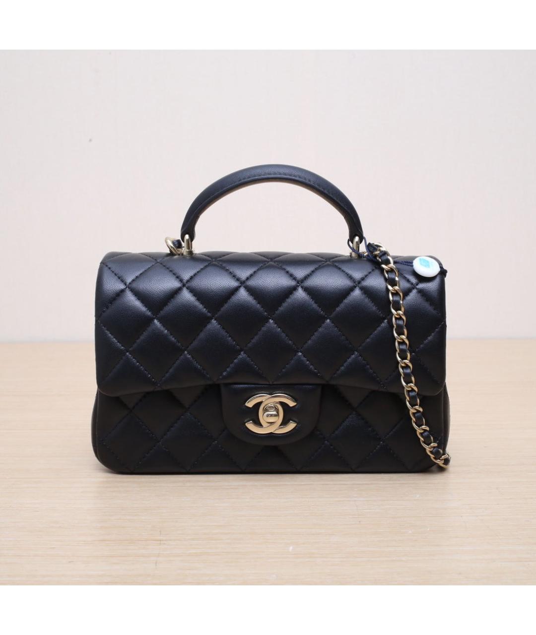 CHANEL Черная кожаная сумка через плечо, фото 3