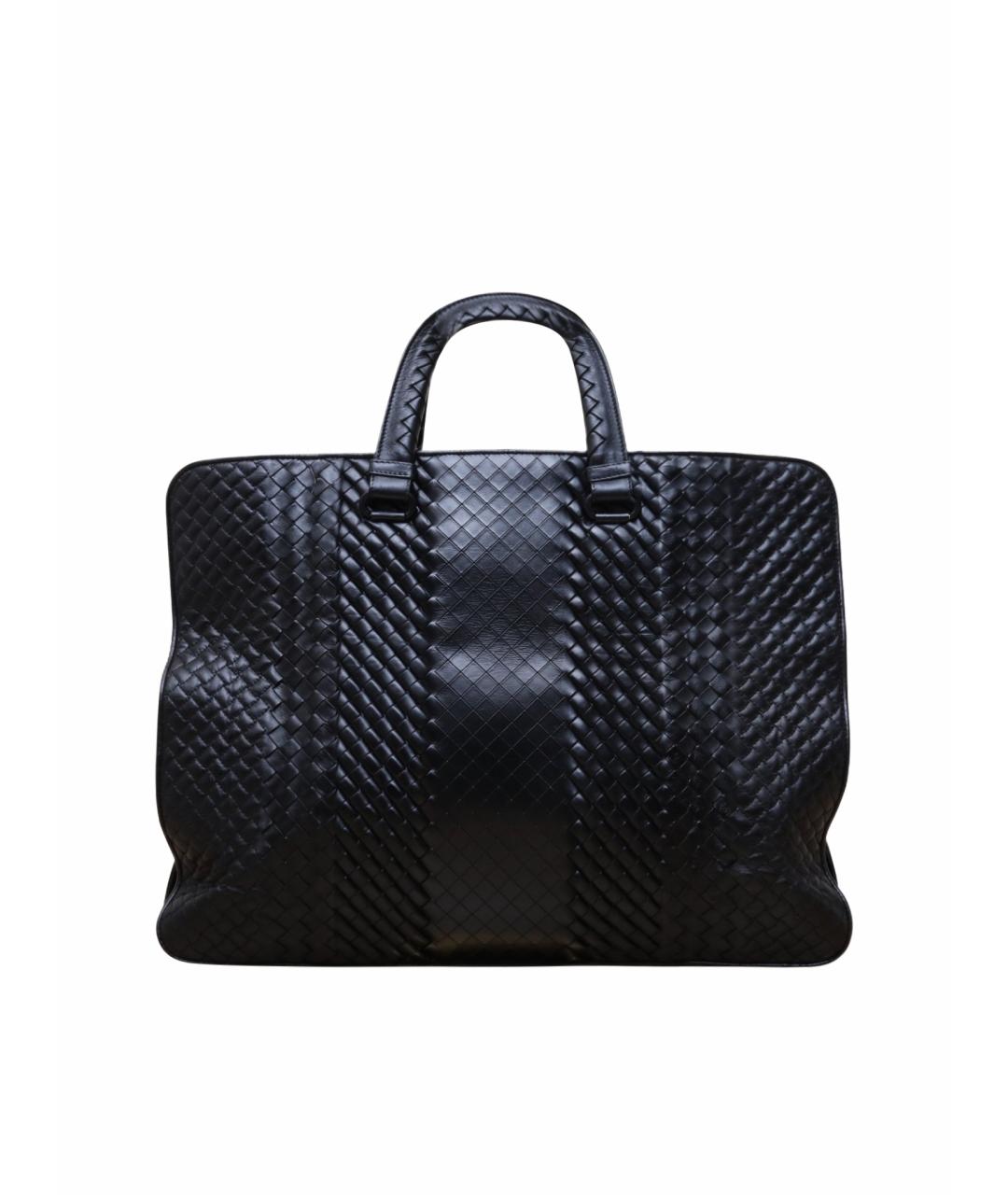 BOTTEGA VENETA Черная кожаная сумка через плечо, фото 1