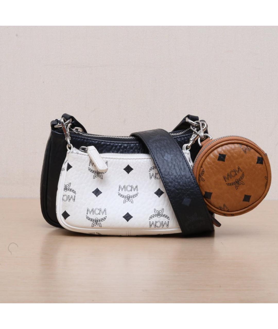 MCM Черная кожаная сумка через плечо, фото 3