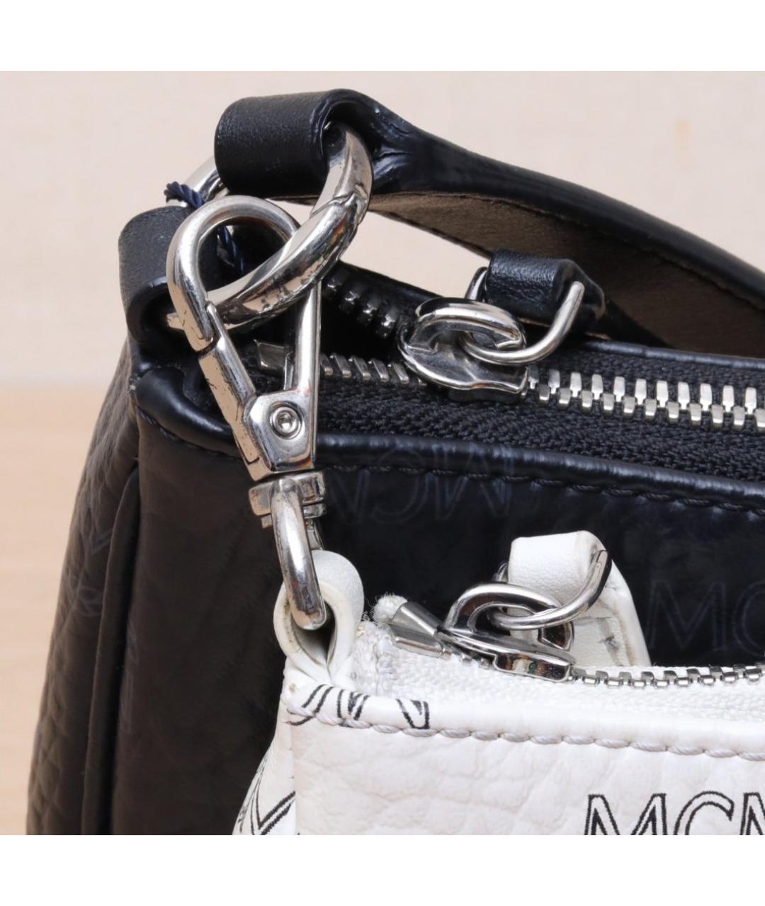 MCM Черная кожаная сумка через плечо, фото 8