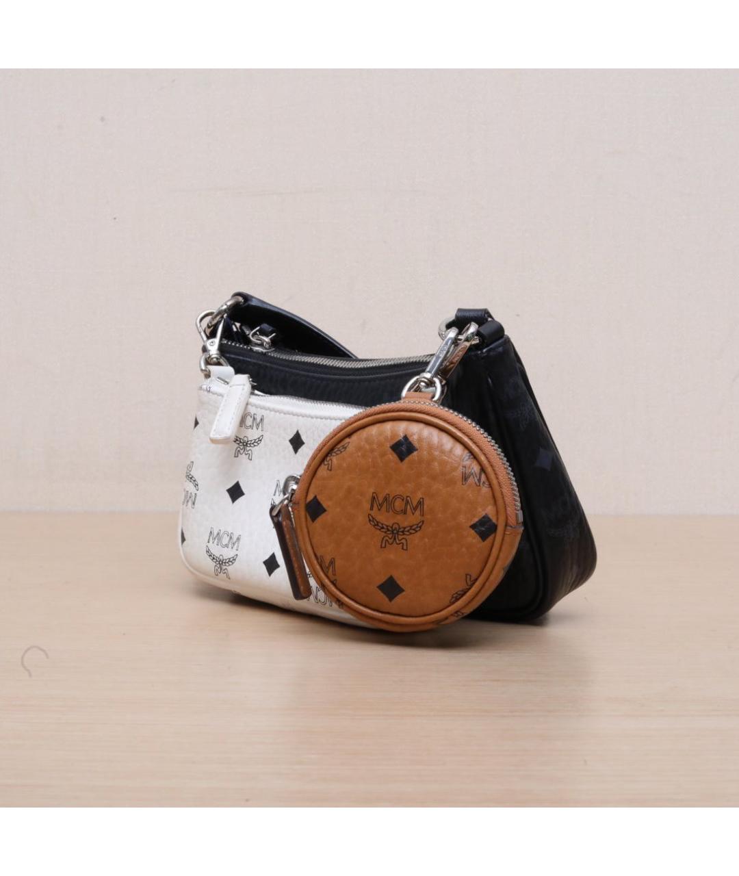 MCM Черная кожаная сумка через плечо, фото 4
