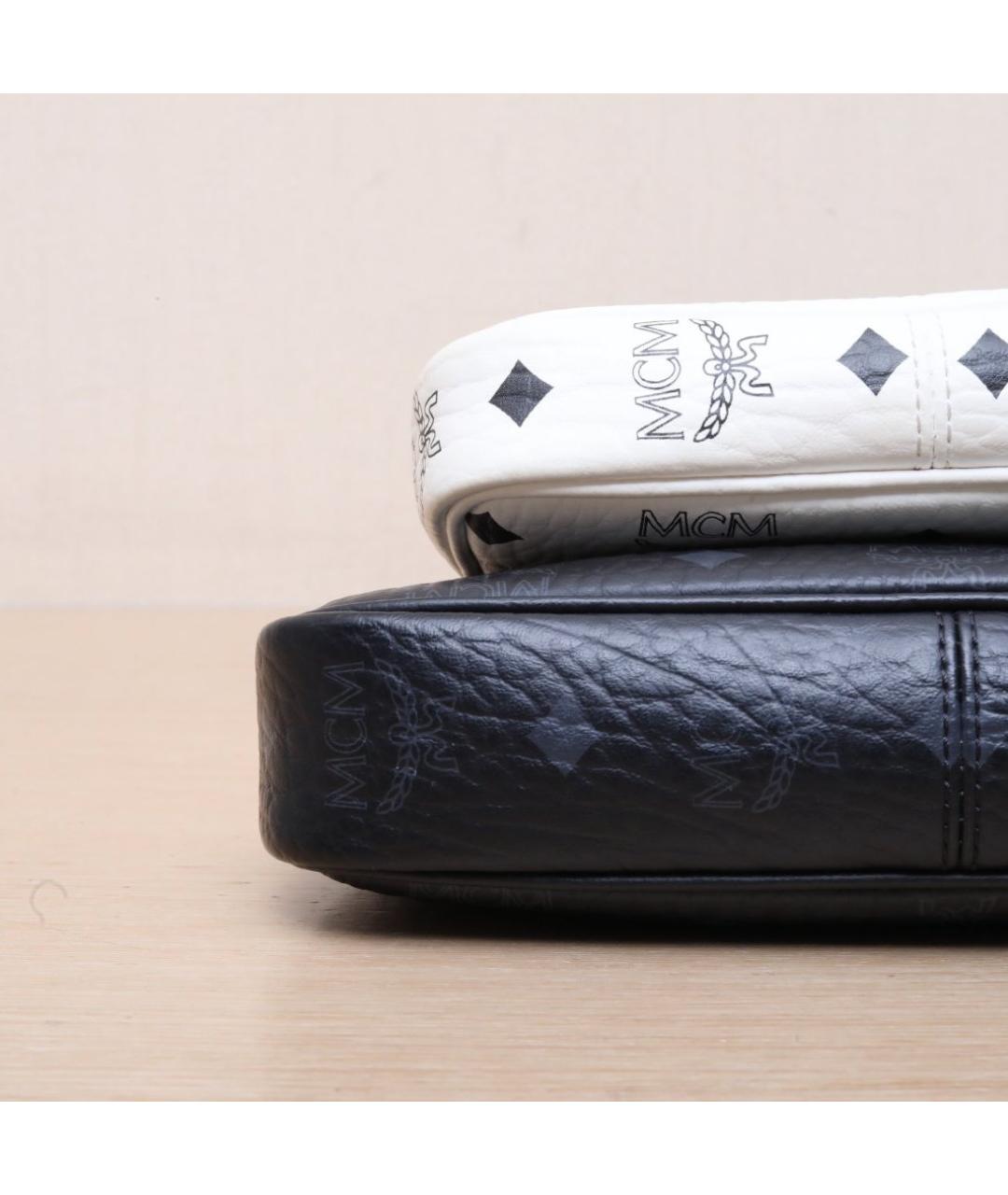 MCM Черная кожаная сумка через плечо, фото 9