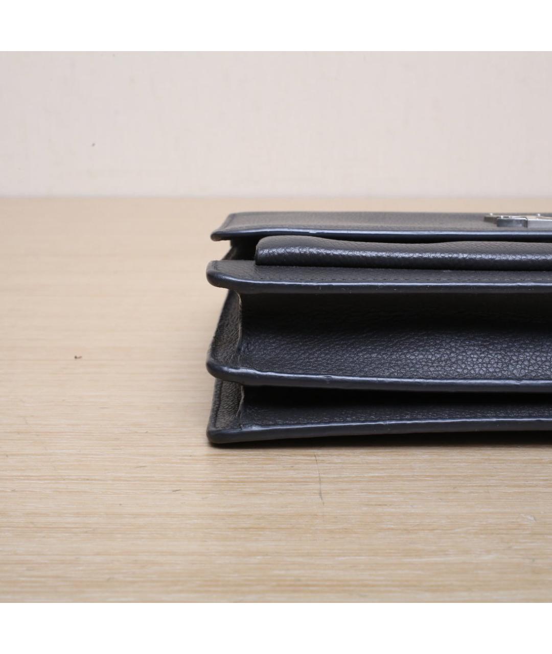 SAINT LAURENT Серая кожаная сумка через плечо, фото 9