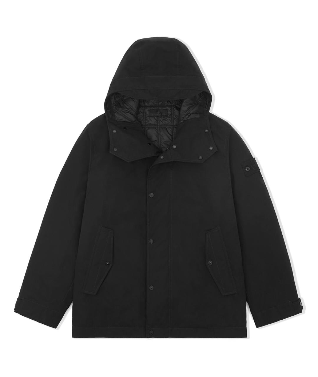 STONE ISLAND Черная хлопковая куртка, фото 10