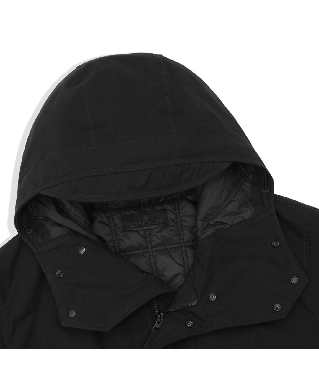 STONE ISLAND Черная хлопковая куртка, фото 3