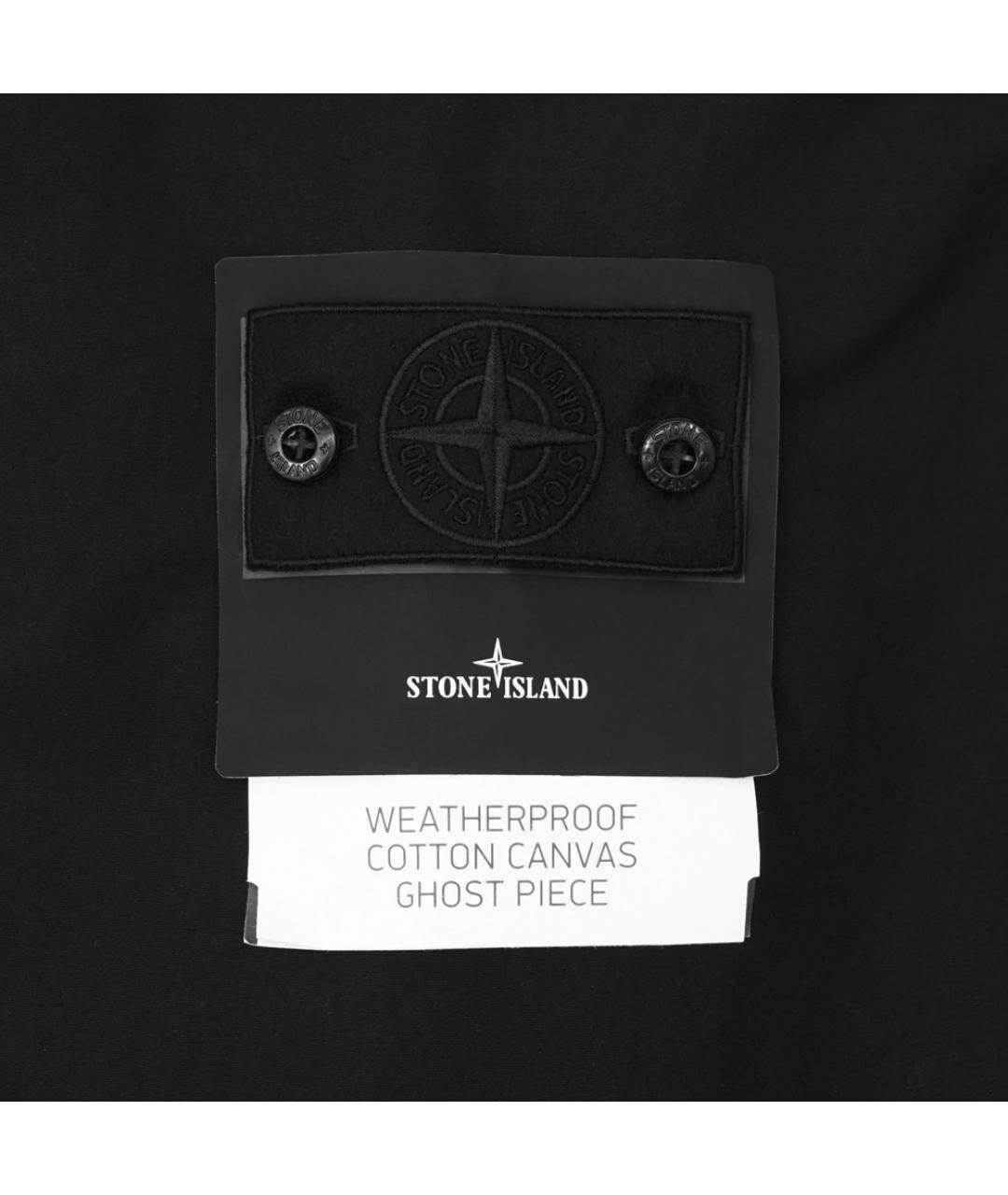 STONE ISLAND Черная хлопковая куртка, фото 7