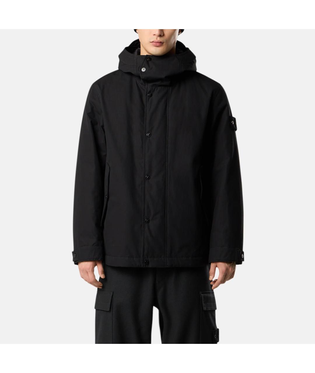 STONE ISLAND Черная хлопковая куртка, фото 8