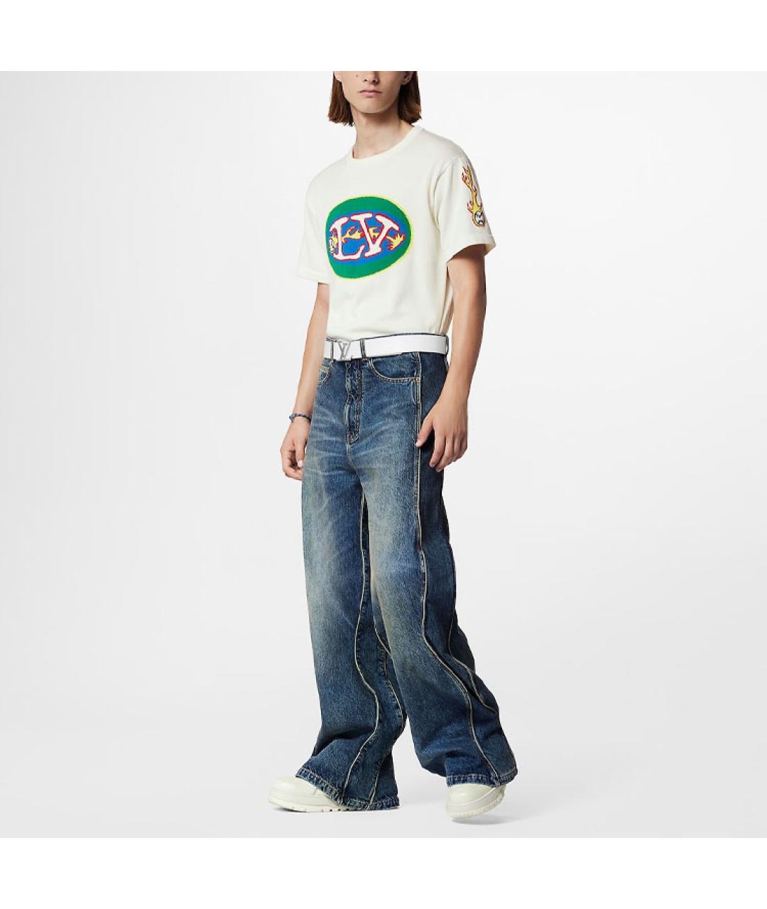 LOUIS VUITTON Белая хлопковая футболка, фото 5