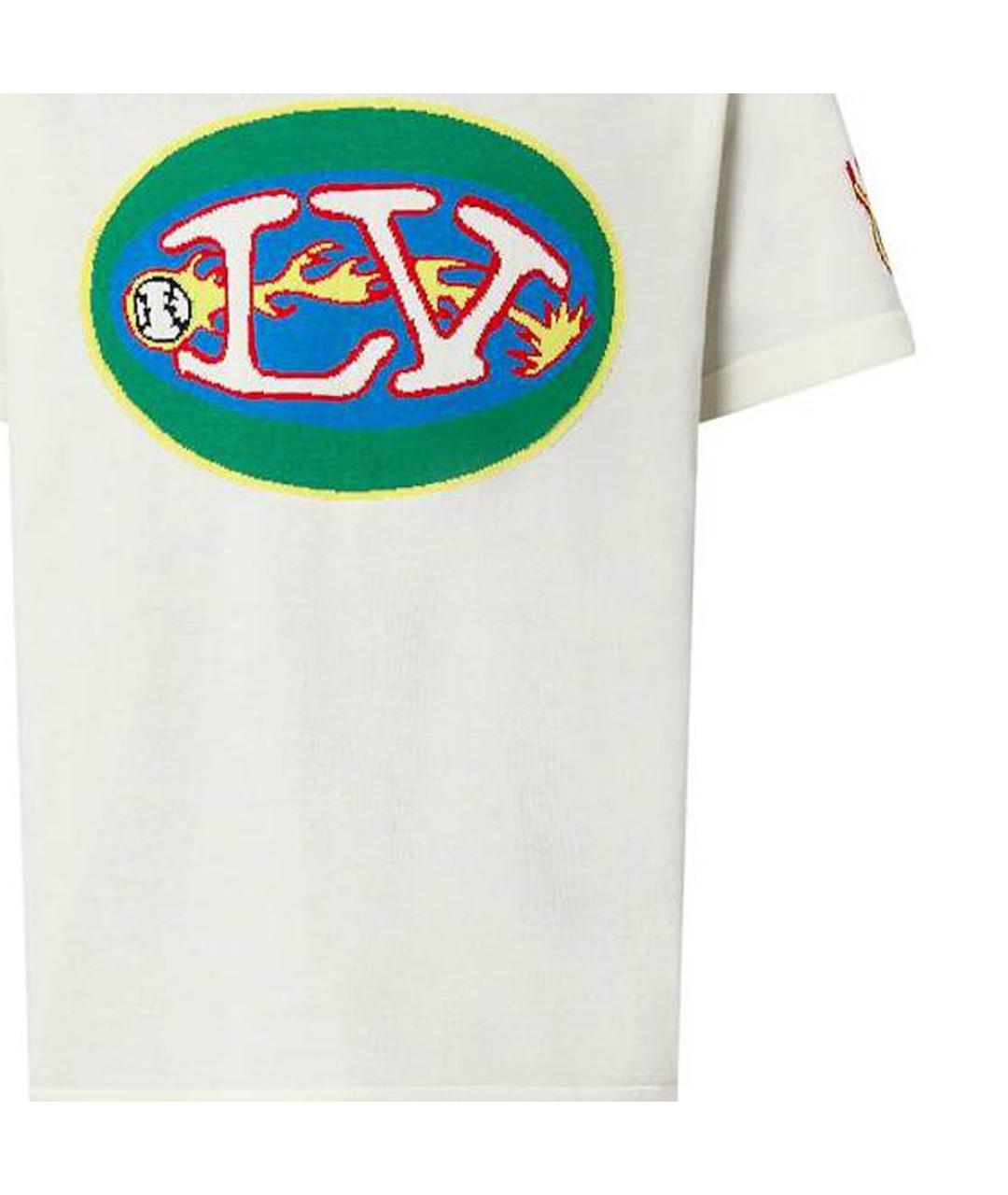 LOUIS VUITTON Белая хлопковая футболка, фото 7