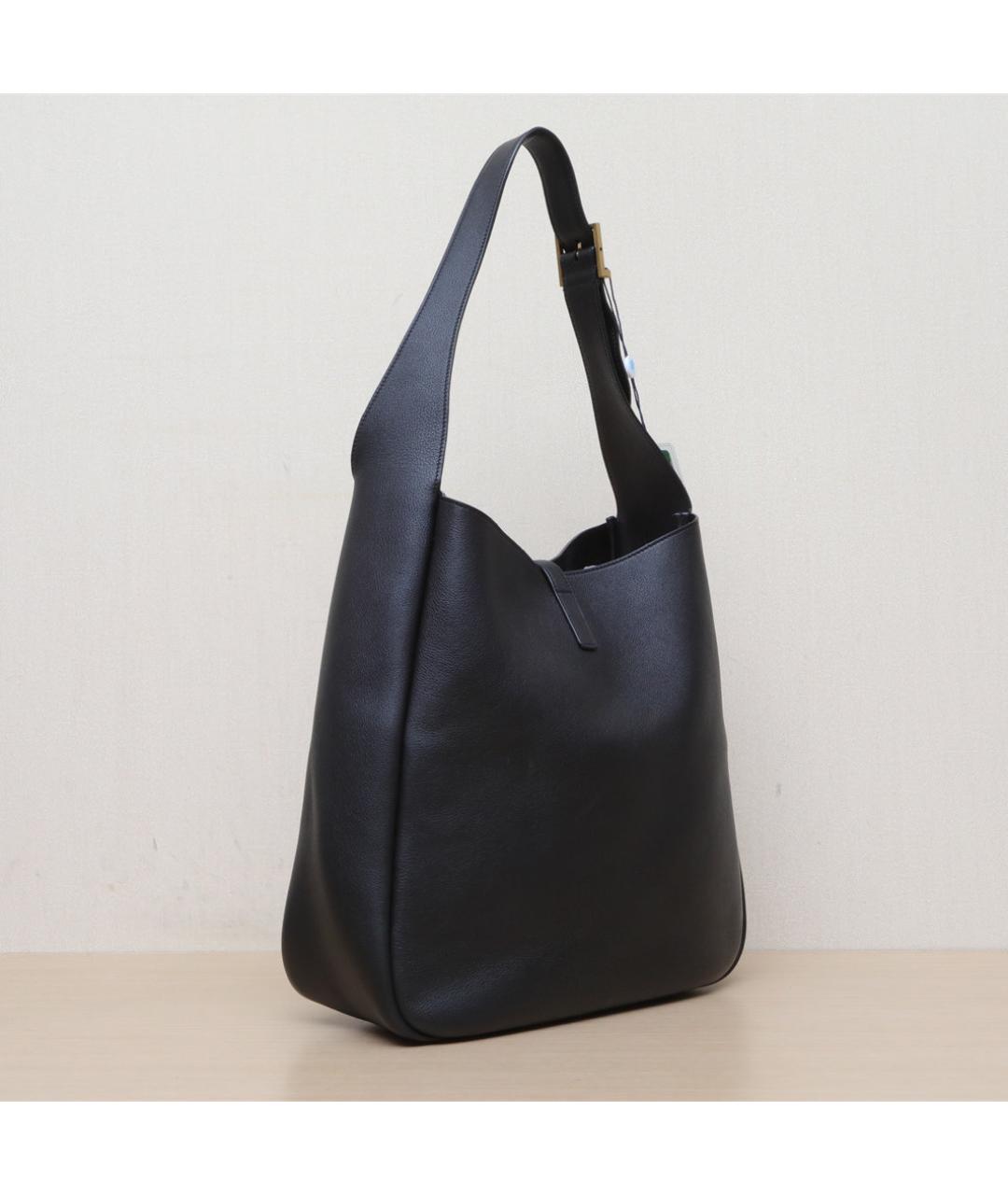 SAINT LAURENT Черная кожаная сумка через плечо, фото 6