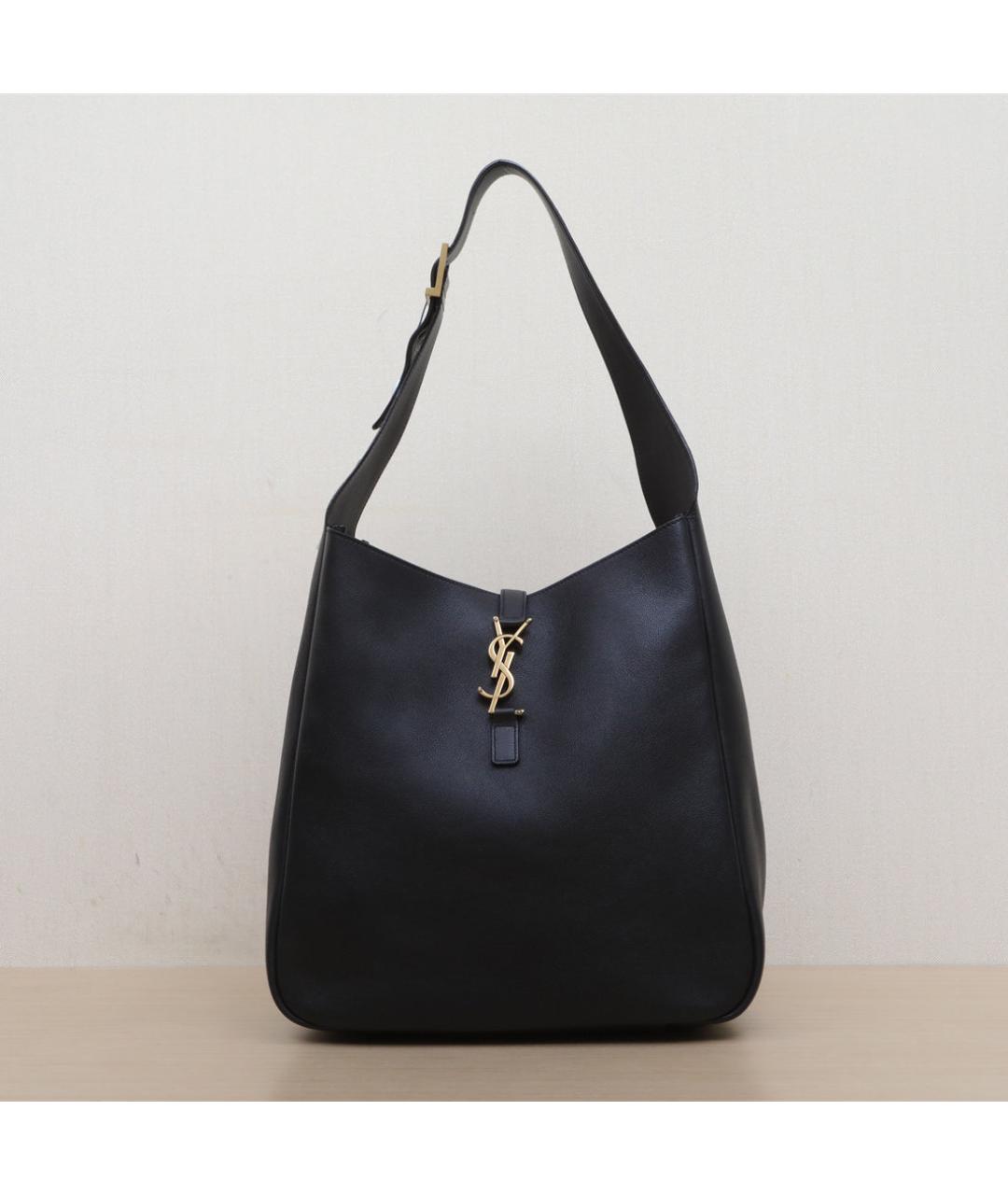 SAINT LAURENT Черная кожаная сумка через плечо, фото 3