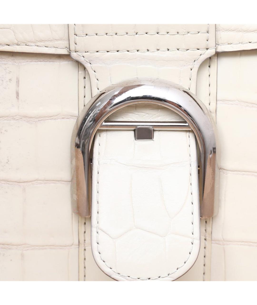 DELVAUX Бежевая сумка через плечо из экзотической кожи, фото 7