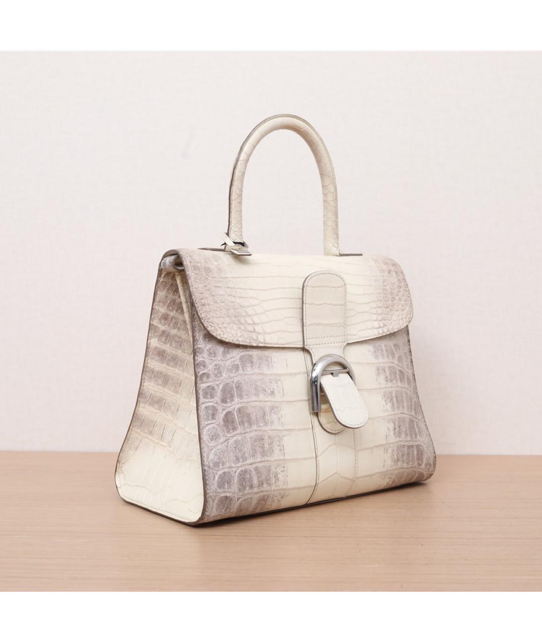 DELVAUX Бежевая сумка через плечо из экзотической кожи, фото 3