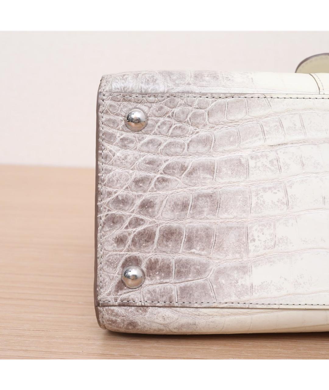 DELVAUX Бежевая сумка через плечо из экзотической кожи, фото 8