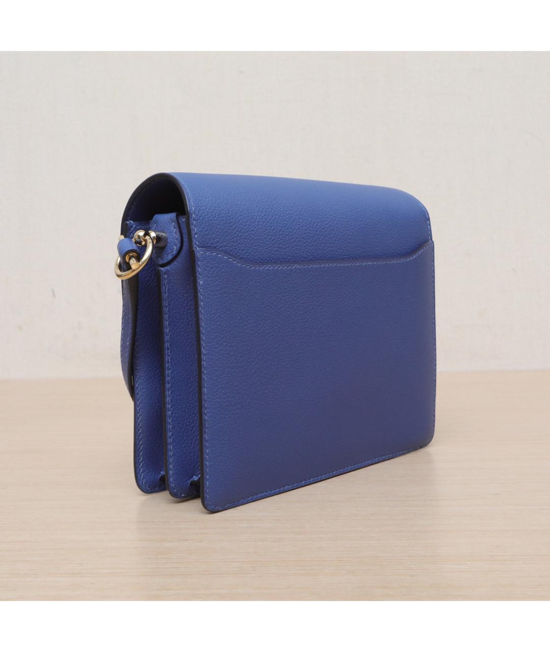 HERMES Синяя кожаная сумка через плечо, фото 6