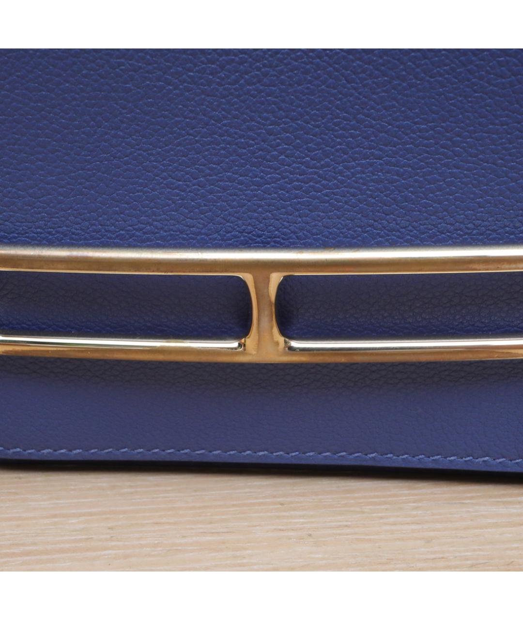 HERMES Синяя кожаная сумка через плечо, фото 8